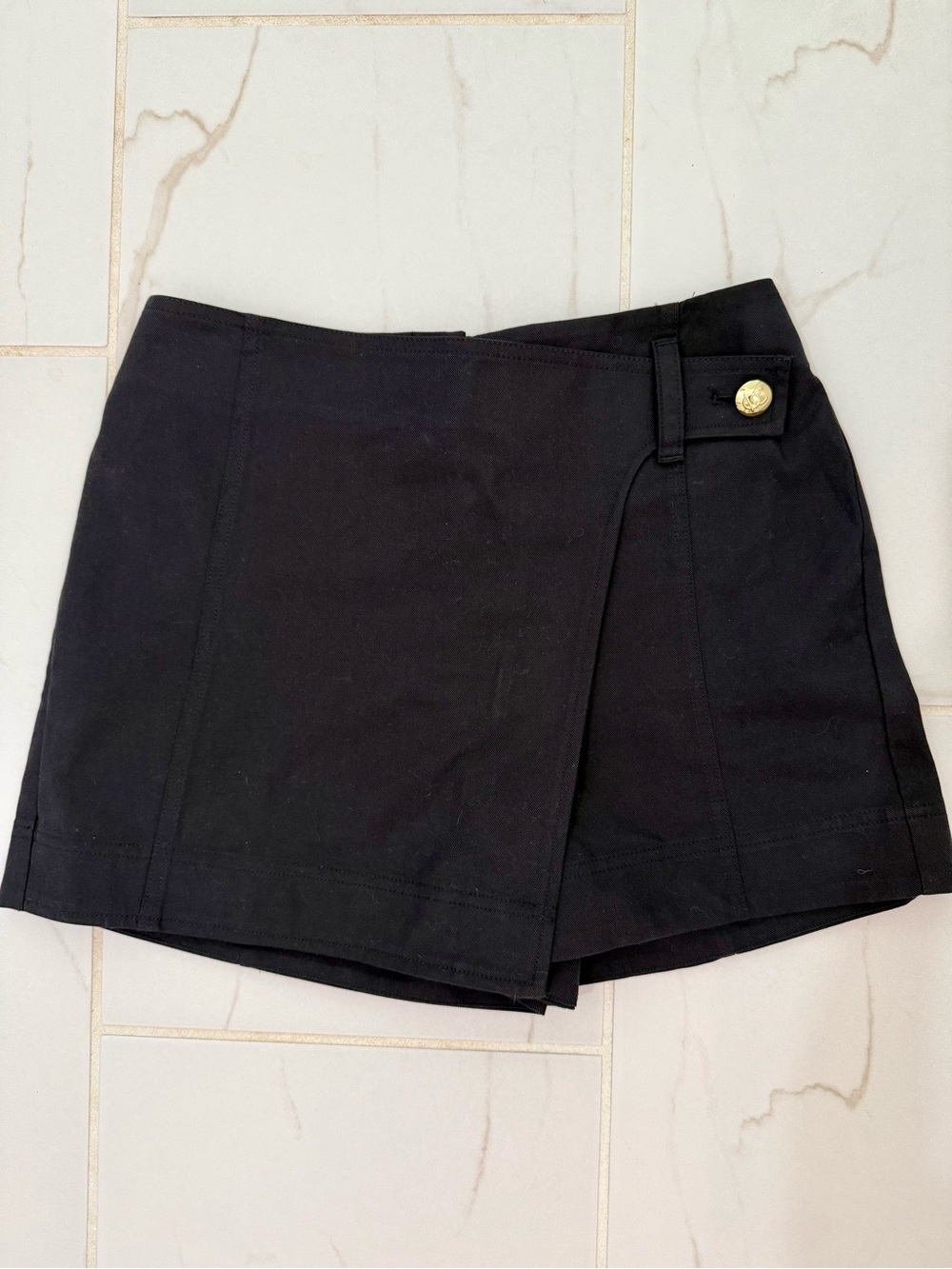 Derek Lam 10 Crosby Black Women's Wrap Skort